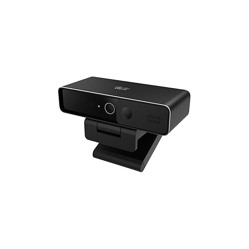 CISCO Designed Cisco Desk Camera 4K in Carbon Black with up to 4K Ultra HD Video, Dual Microphones, Low-Light Performance, 1-Year Limited Hardware Warranty (CD-DSKCAM-C-US)