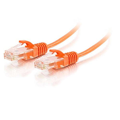 C2G 01178 Cat6 Snagless Unshielded (UTP) Slim Ethernet Network Patch Cable, Orange (7 Feet) 7'