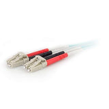 C2G 01005 OM4 Fiber Optic Cable - LC-LC 50/125 Duplex Multimode PVC Fiber Cable, Aqua (29.5 Feet, 9 Meters)