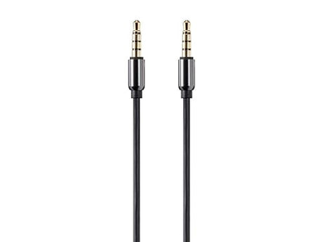 Monoprice Auxiliary Audio Cable - 3.5mm TRRS, Gold Plated, 10 Feet, Black - Onyx Series 10 Foot