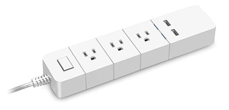 Aluratek (ASHPS05F - eco4life WiFi Smart Power Strip with Surge Protection for Home and Office (3 AC Outlets, 2 USB Ports), iOS & Android