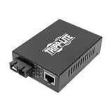 Tripp Lite Singlemode Fiber Media Converter, Fiber to Ethernet Converter, Gigabit, POE+, 10/100/1000 SC, 1310 nm, 20 km (N785-P01-SC-SM1) Singlemode 20 km (12.4 mi) SC / Singlemode