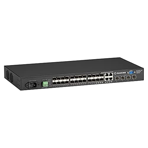 Black Box Network Services GIGABIT Managed ETHERNET SFP Fiber Switch - 28-Port
