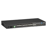 Black Box Network Services GIGABIT Managed ETHERNET SFP Fiber Switch - 28-Port