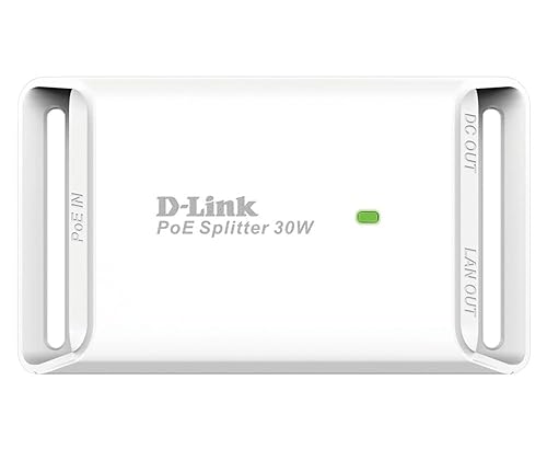 D-Link DPE-301GS 1-Port Gigabit PoE Splitter, White