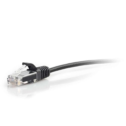 C2G 01102 Cat6 Slim Cable - Snagless Unshielded Slim Ethernet Network Patch Cable, Black (3 Feet, 0.91 Meters) 3-feet Black