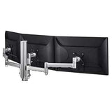 Atdec Triple Monitor arm Desk Mount - Flat and Curved up to 24in - VESA 75x75, 100x100 - Built-in arm Rotation Limiter - Quick Display Release - Tool-Free Adjustable Monitor Height, tilt, pan