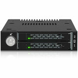 ICYDOCK ToughArmor MB834MK-B V2 2 Bay M.2 NVMe SSD PCIe 4.0 Mobile Rack Enclosure for External 3.5 Drive Bay (2 x SlimSAS SFF-8654 4i)