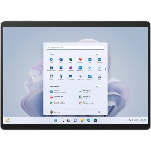 Microsoft Surface Pro 9 Tablet - 13" - Core i7 10th Gen i7-1265U Deca-core (10 Core) - 16 GB RAM - 512 GB SSD - Windows 11 Pro 64-bit - Platinum - 2880 x 1920 - PixelSense Display - 15.50 Hours M