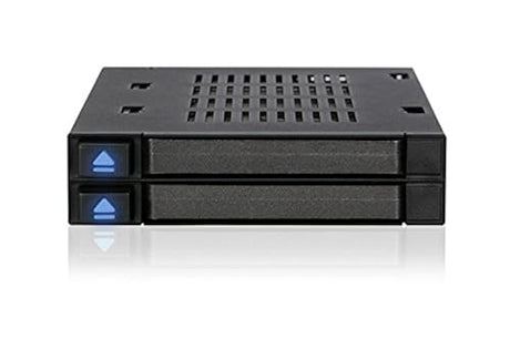 ICY DOCK Dual 2.5” SSD Dock Trayless Hot-Swap SATA / SAS Mobile Rack for Ext 3.5” Bay | flexiDOCK MB522SP-B