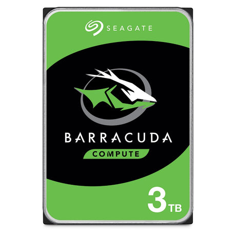 Seagate 3.5, 3TB, SATA3, BarraCuda Hard Drive, 5400RPM, 256MB Cache