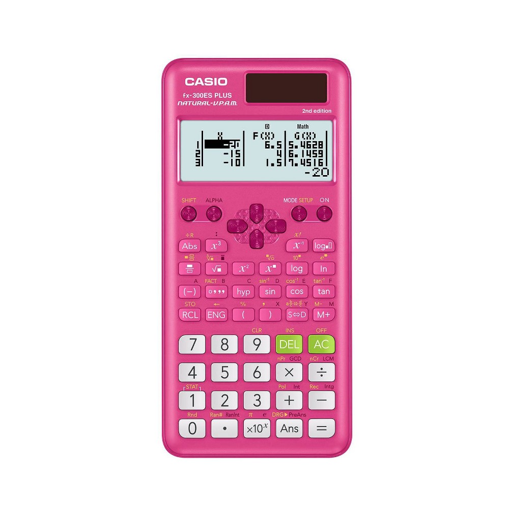 Casio FX-300 Scientific Calculator - Pink: ACT, SAT, AP Exam Approved