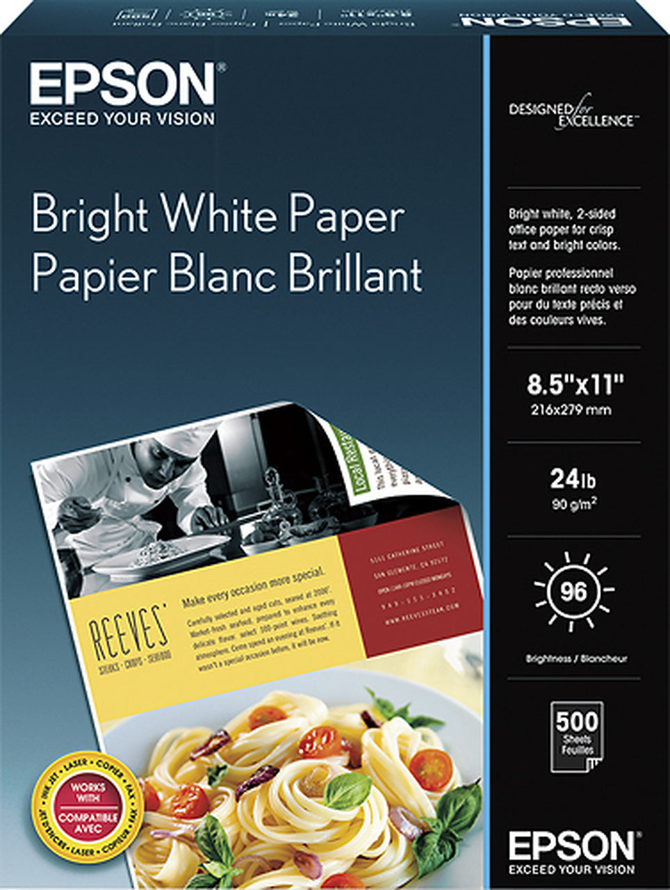 Epson Bright White Premium Paper, Letter