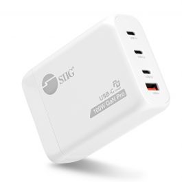 100W GaN PD Combo Power Charger - 3C1A - USB-C Charging Station - Portable USB Type-C Charger - Max 100W Output Totally - C1/C2 Up To 100W - C3 Up To 65W - USB-A Up To 30W