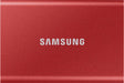 Samsung Solid State Drive Portable Ssd T7 1tb Usb3.2 Gen2 Red Retail