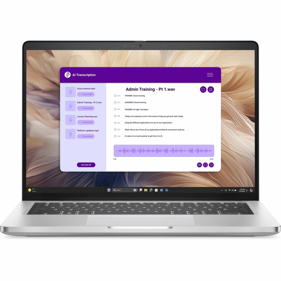 Dell Pro 14 Plus PB14250 14" Touchscreen Convertible Copilot+ PC 2 in 1 Notebook - Full HD Plus - Intel Core Ultra 7 268V - vPro Technology - 32 GB - 512 GB SSD - English (US) Keyboard - Intel Chip - 1920 x 1200 - Windows 11 Pro