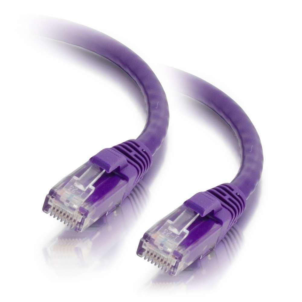 C2G 8ft Cat6a Unshielded Ethernet - Cat 6a Network Patch Cable - Purple 50824