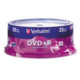 Verbatim DVD+R Discs, 4.7GB, 16x, Spindle, Silver
