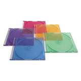 Verbatim 50 Pack CD/DVD Color Slim Jewel Cases, Assorted