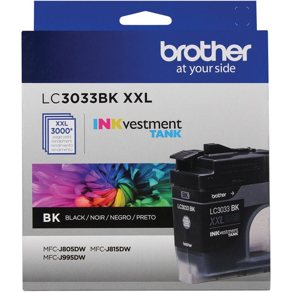 Brother Genuine LC3033BKS Super High-yield Black INKvestment Tank Ink Cartridge