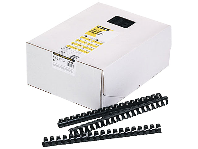 52367 Fellowes Plastic Comb Bindings, 3/4 Diameter, 150 Sheet Capacity, Black, 100 Combs/Pack