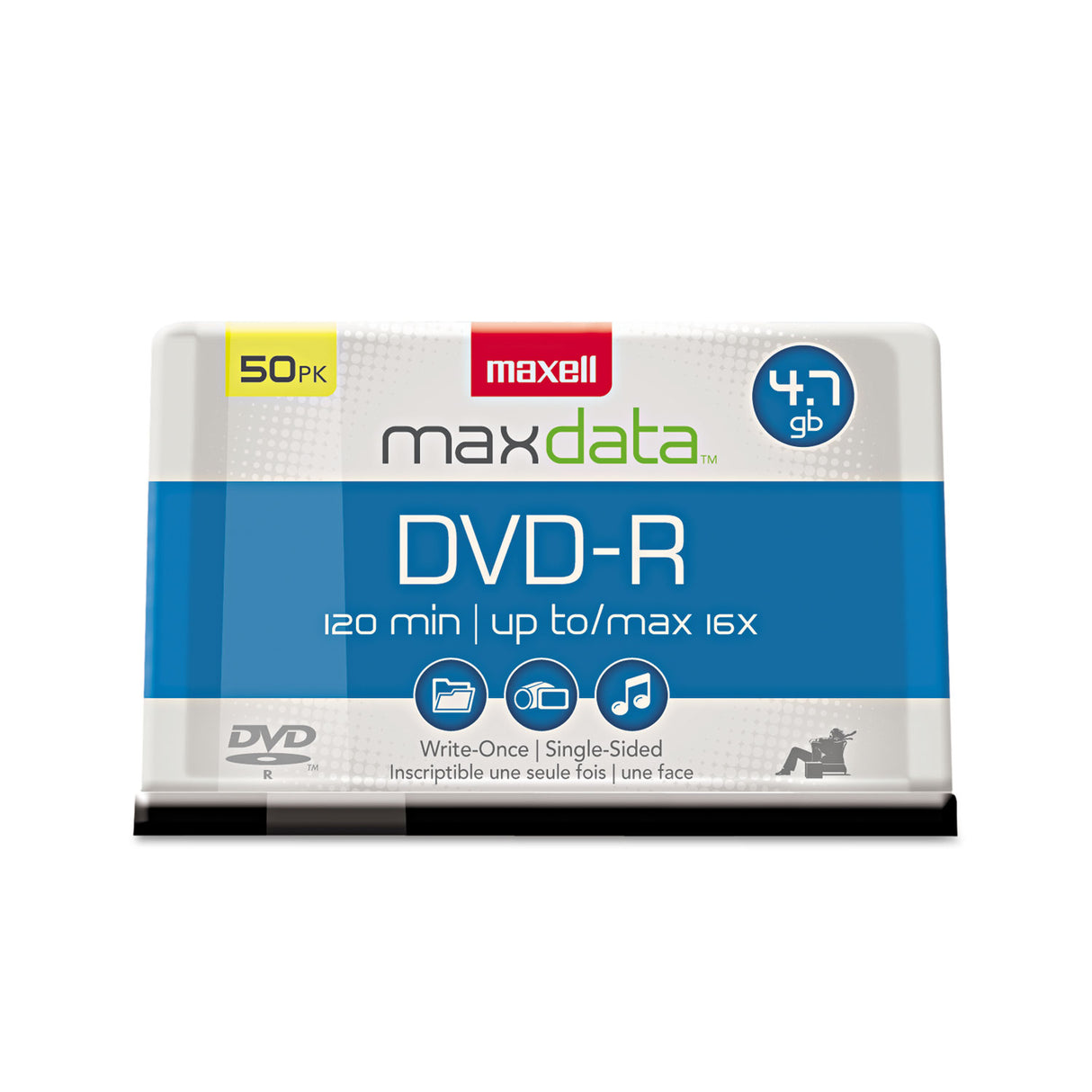 Maxell DVD-R Recordable Disc 4.7 GB 16x Spindle Gold 50/P