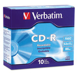 Verbatim 94760 700MB 52X Branded Slim Case CD-R