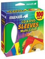 Maxell 190132 CD403 CD/DVD Storage Sleeves, 100pk