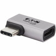 Eaton Tripp Lite Series U521-000-F-RA USB4 Right-Angle Adapter (M/F) - 1x USB Type C - Male - 1x USB4 Type C - Female - 7680 X 4320 Supported - Nickel Connector - Nickel Contact - Silver
