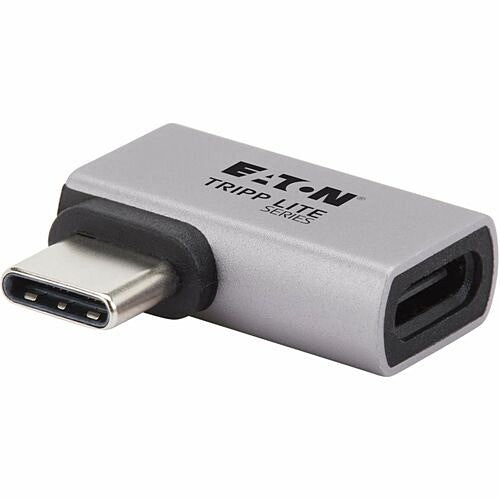 Eaton Tripp Lite Series U521-000-F-RA USB4 Right-Angle Adapter (M/F) - 1x USB Type C - Male - 1x USB4 Type C - Female - 7680 X 4320 Supported - Nickel Connector - Nickel Contact - Silver