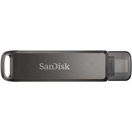 SanDisk 64GB iXpand Flash Drive Luxe for iPhone and USB Type-C Devices - SDIX70N-064G-GN6NN, Black