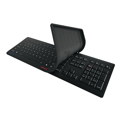 Cherry Stream Protect Keyboard. Classic Stream with Membrane Cover Removable and Washable.