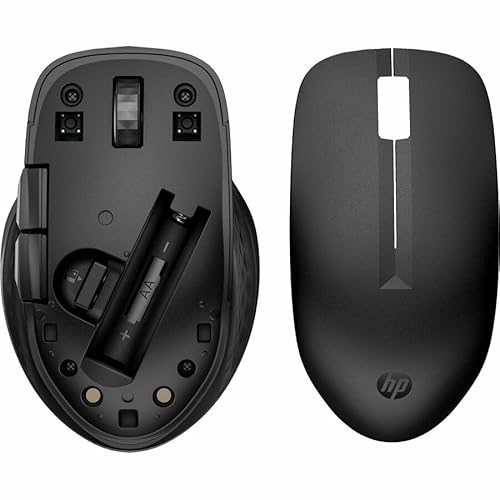 HP 435 Multi-Device Wireless Mouse (3B4Q5UT) - Wireless - 32.81 ft - Bluetooth/Radio Frequency - 2.40 GHz - USB Type A - 4000 dpi - Scroll Wheel - 5 Button(s) - 4 Programmable Button(s) - Symmetrical