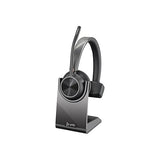 Poly (Plantronics + Polycom) Voyager 4310 UC Wireless Headset Charge Stand (Plantronics) - Single-Ear w/Mic Connect to PC/Mac via USB-A Bluetooth Adapter, Works with Teams, Zoom &More, Black Headset + Charge Stand