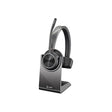 Poly - Voyager 4310 UC Wireless Headset + Charge Stand (Plantronics) - Single-Ear Headset - Connect to PC/Mac via USB-C Bluetooth Adapter, Cell Phone via Bluetooth -Works w/Teams, Zoom &More, Black USB-C Bluetooth Adapter Headset + Charge Stand