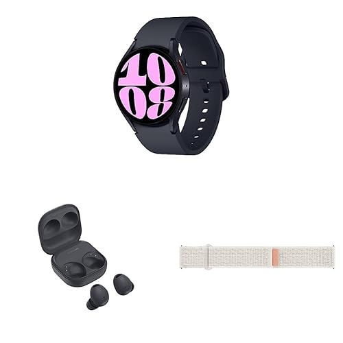 Watch6 BT 40 mm Graphite w/Fabric Band S/M and Samsung Galaxy Buds2 Pro - Grey Graphite 40mm BT Watch + (+0) Band +($99) Buds2 Pro