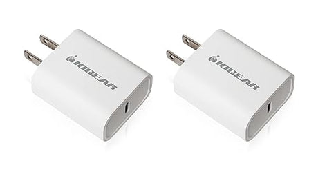 IOGEAR GearPower Compact USB-C 20W Charger 2-Pack - GPAWC20W2P