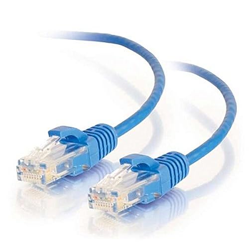 Legrand - C2G Cat6 Slim Ethernet Cable, Snagless Unshielded Cat6a Patch Cable, Blue Slim Network Patch Cable, 1.5 Foot Snagless UTP Ethernet Cable, 1 Count, C2G 01073 28 AWG 1.5-feet Blue