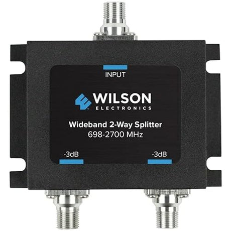 Wilson Electronics 850034 Wideband 2-Way Splitter with F-Female Connector, Black