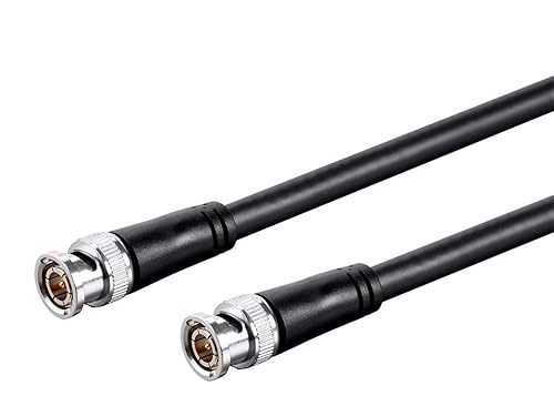 Monoprice SDI BNC Cable - 6 Feet - Black, 12Gbps, 16 AWG, Dual Copper, Aluminum Shielding, for Transmitting UHD-SDI Video Signals - Viper Series