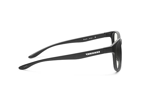 GUNNAR - Premium Gaming and Computer Glasses for Kids (age 12+) - Blocks 35% Blue Light - Rush, Onyx, Clear Tint Clear Lens Onyx Frame
