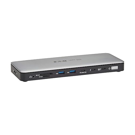 Eaton Tripp Lite Series MTB4-DOCK01A Thunderbolt 4 Dock Laptop Docking Station Dual Monitor, HDMI 8K 60Hz or 4K 144Hz - Audio, SD Card, 2X USB-C (1x TB 4), 4X USB-A, 2.5 Gb Ethernet, 96W PD Charging