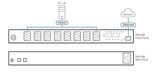 ATEN PE6108 15A/10A 8 Outlet 1U Metered and Switched eco PDU - Remote Power Control