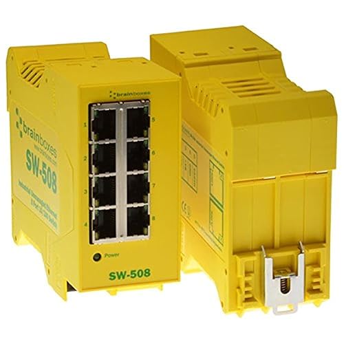 Brainboxes Industrial Ethernet 8 Port Switch Din Rail Mountable Components Other SW-508