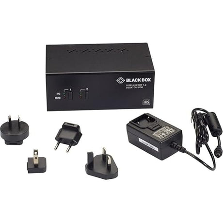 KVM Switch - 2-Port, Dual-Monitor, DisplayPort 1.2, 4K 60Hz, USB 3.1 Hub, Audio