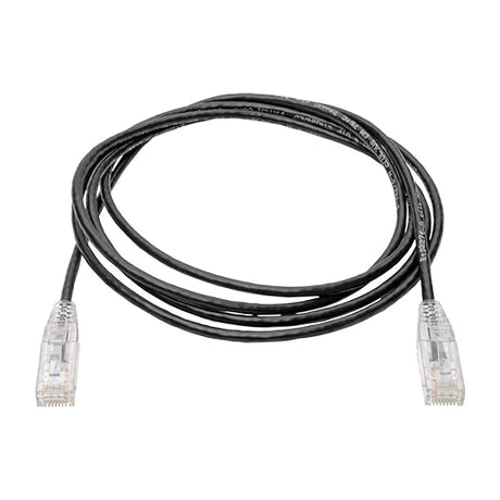 Tripp Lite Cat6 Gigabit Patch Cable Snagless UTP RJ45 Molded Slim Black 7' (N201-S07-BK) Black 7 ft.