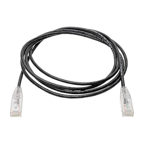 Tripp Lite Cat6 Gigabit Patch Cable, RJ45 M/M, Gigabit, Snagless, UTP, Molded, Slim, Black, 6 ft. (N201-S06-BK) Black 6 ft.
