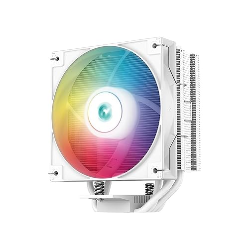 DeepCool AG400 WH ARGB Single-Tower CPU Cooler, 120mm Static ARGB Fan, Direct-Touch Copper Heat Pipes, Intel/AMD Support