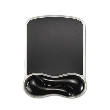 Duo Gel Wave Mouse Pad & Wrist Rest - Black Mouse Pad Black
