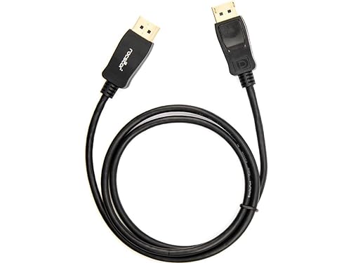 Rocstor Premium 3ft / 1m DisplayPort 1.2 Cable M/M - DisplayPort 4k - DisplayPort Male Digital Audio/Video - 3ft - Black- DP TO DP Cable 4Kx2K - DisplayPort for Monitor, Audio/Video Device - 2.70 GB/s